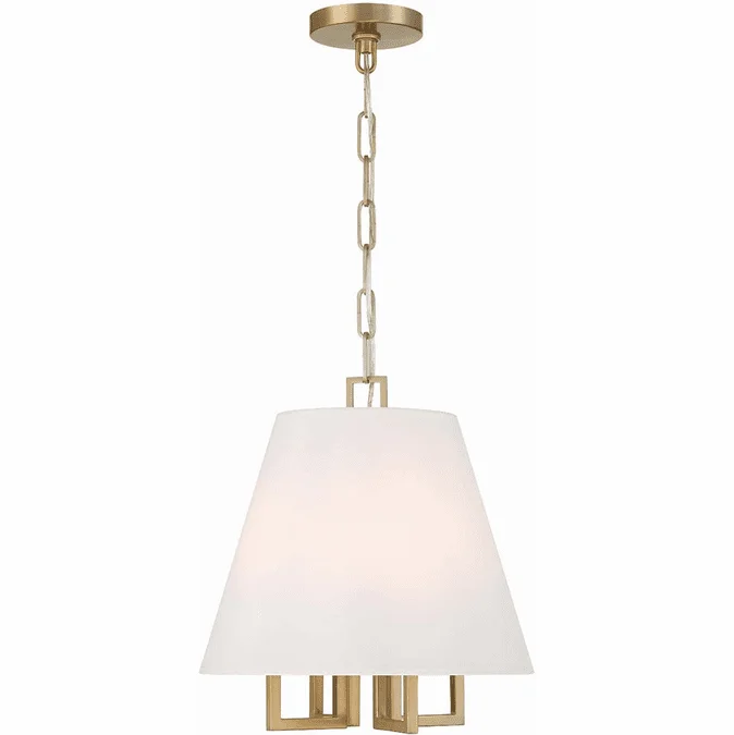 Crystorama 2254-VG Westwood Vibrant Gold 13.5″ Pendant Lighting Fixture