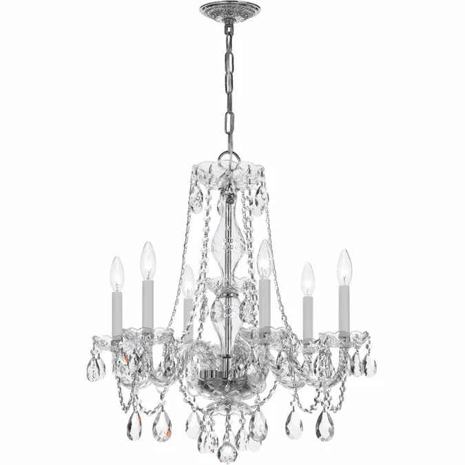 Crystorama 5086-CH-CL-I Traditional Crystal Contemporary Polished Chrome Mini Chandelier Light