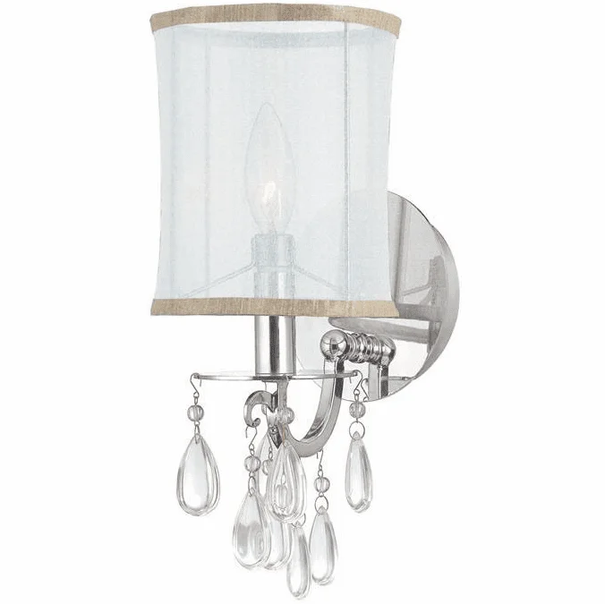 Crystorama 5621-CH Hampton Polished Chrome Lamp Sconce