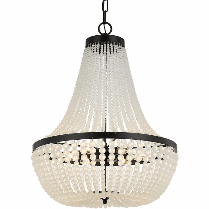 Crystorama 608-MK Rylee Matte Black Drop Lighting Fixture