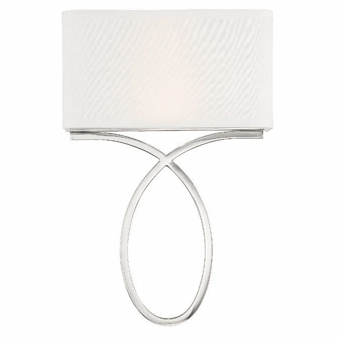 Crystorama BRK-A3702-PN Brinkley Contemporary Polished Nickel Wall Mounted Lamp