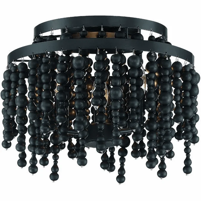 Crystorama POP-A5073-MK Poppy Matte Black Ceiling Light