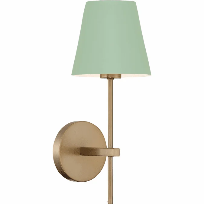Crystorama XAV-B8321-VG-GR Xavier Vibrant Gold / Green Wall Light Sconce