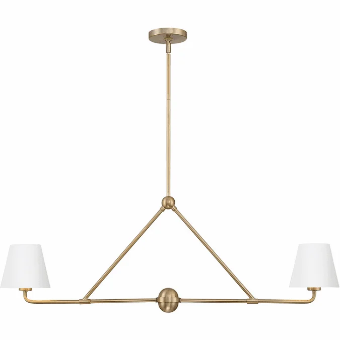 Crystorama XAV-B9302-VG-WH Xavier Vibrant Gold / White Kitchen Island Light