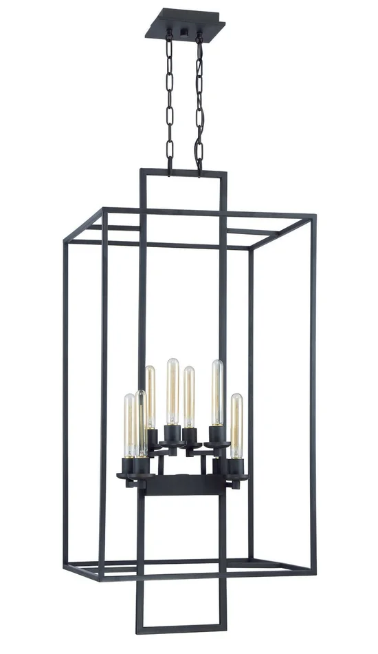 Cubic Eight Light Foyer Pendant