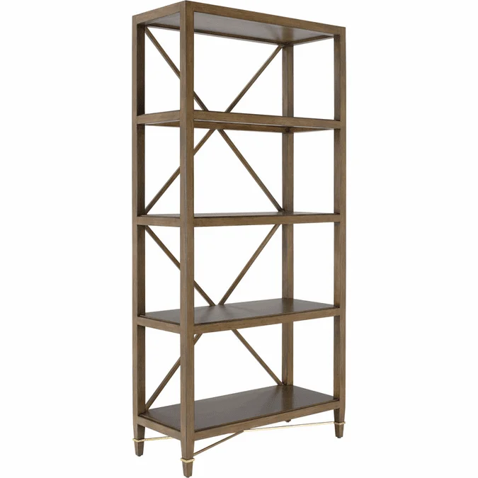 Currey & Company 3000-0154 Verona Chanterelle Contemporary Chanterelle / Champagne Etagere