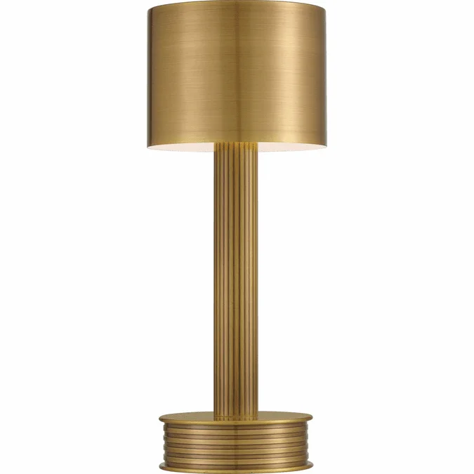 Currey & Company 6700-0010 Traverse Contemporary Brass Cordless Side Table Lamp