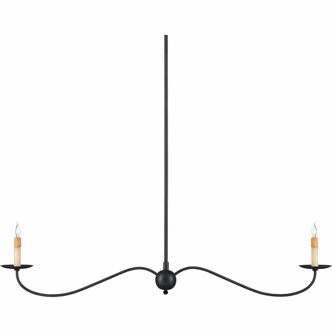 Currey & Company 9000-1126 Saxon Contemporary Zanzibar Black Hanging Chandelier