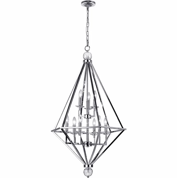 CWI 1027P26-9-601 Calista Chrome 23″ Foyer Light Fixture