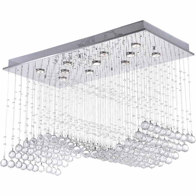 CWI 6611C37C Twinkle Chrome Halogen 37″ Home Ceiling Lighting