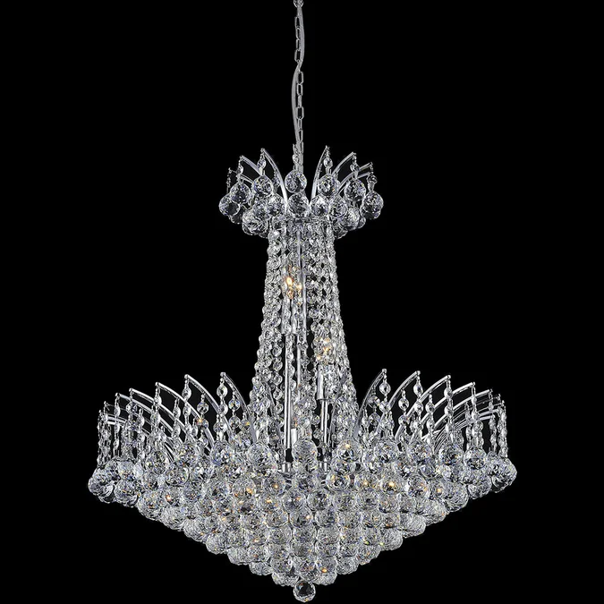 CWI 8010P30C Posh Chrome 30″ Foyer Lighting Fixture