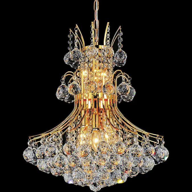 CWI 8012P24G Princess Gold 24″ Ceiling Pendant Light