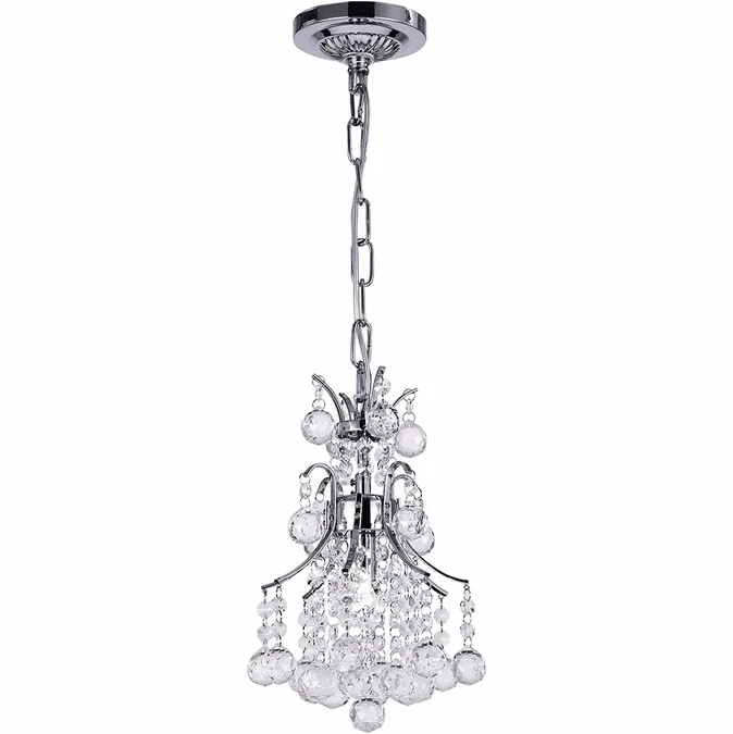 CWI 8012P8C Princess Chrome Halogen Mini Drop Ceiling Light Fixture
