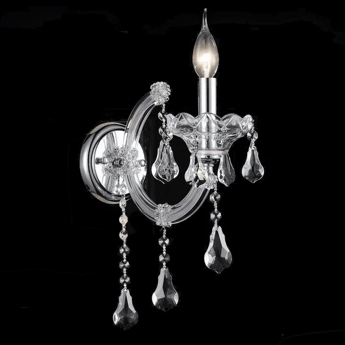 CWI 8318W5C-1 (Clear) Maria Theresa Chrome Wall Light Sconce
