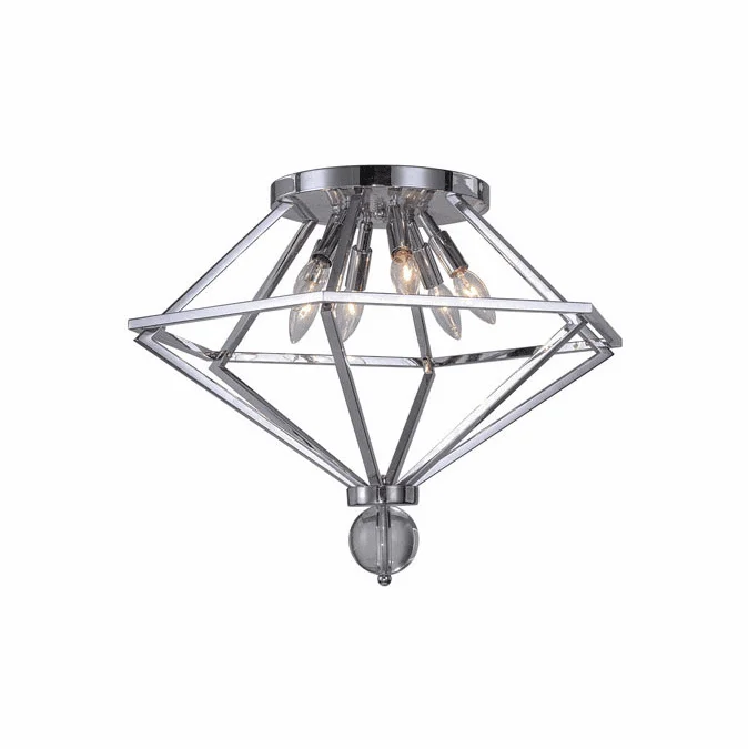 CWI Lighting 1027C23-6-601 Calista Modern Chrome Ceiling Lighting Fixture