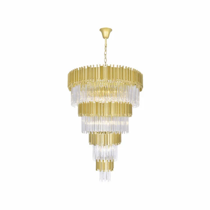 CWI Lighting 1112P40-34-169 Deco Contemporary Medallion Gold Hanging Lamp