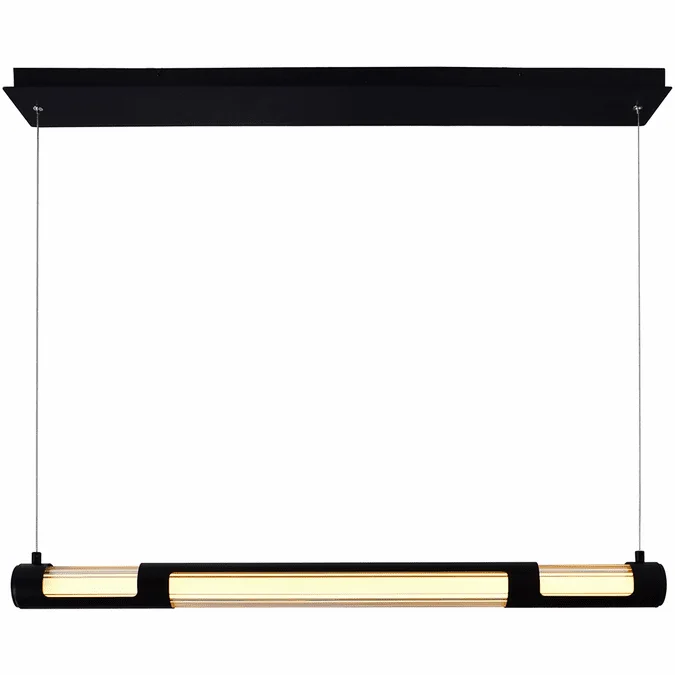 CWI Lighting 1343P36-101-B Neva Modern Black LED Kitchen Island Light Fixture
