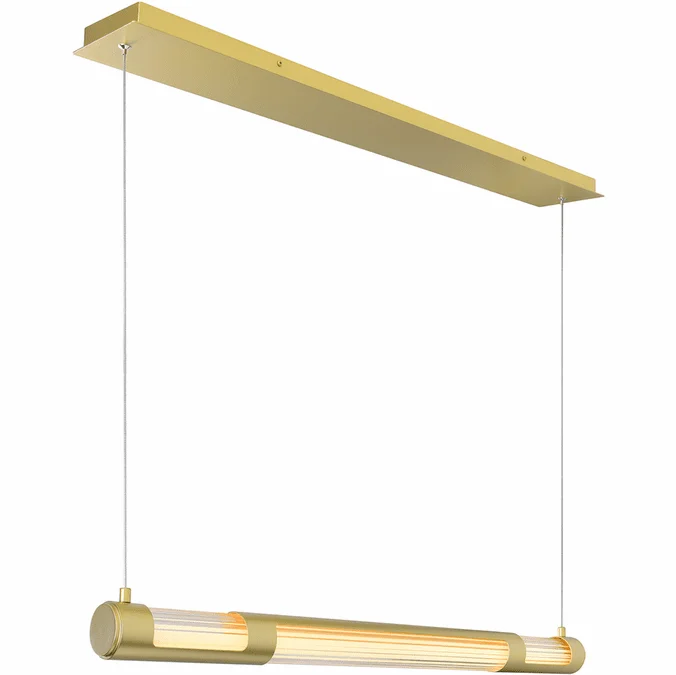 CWI Lighting 1343P36-602-B Neva Contemporary Satin Gold LED Kitchen Island Light