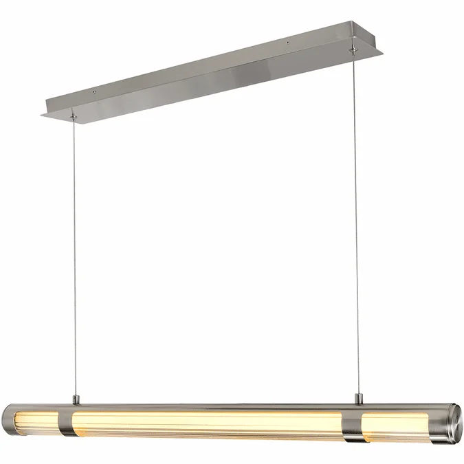 CWI Lighting 1343P36-606-B Neva Modern Satin Nickel LED Kitchen Island Light