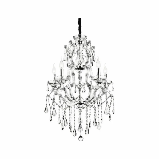 CWI Lighting 8398P24C-5 (Clear) Abby Chrome Hanging Lamp