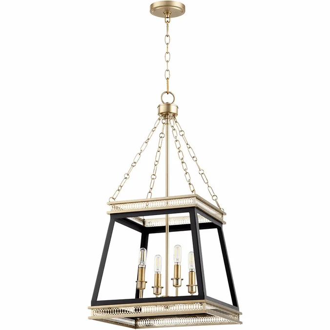 Cyan 10906 Gerard Modern Noir / Aged Brass Foyer Lighting Fixture