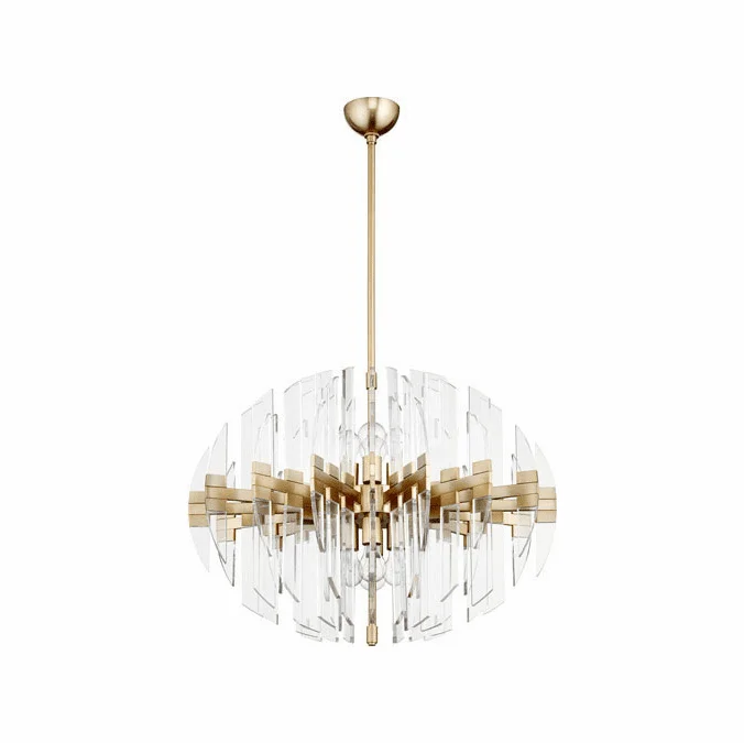 Cyan 6310-30-80 Zion Modern Aged Brass 31″ Drop Ceiling Light Fixture