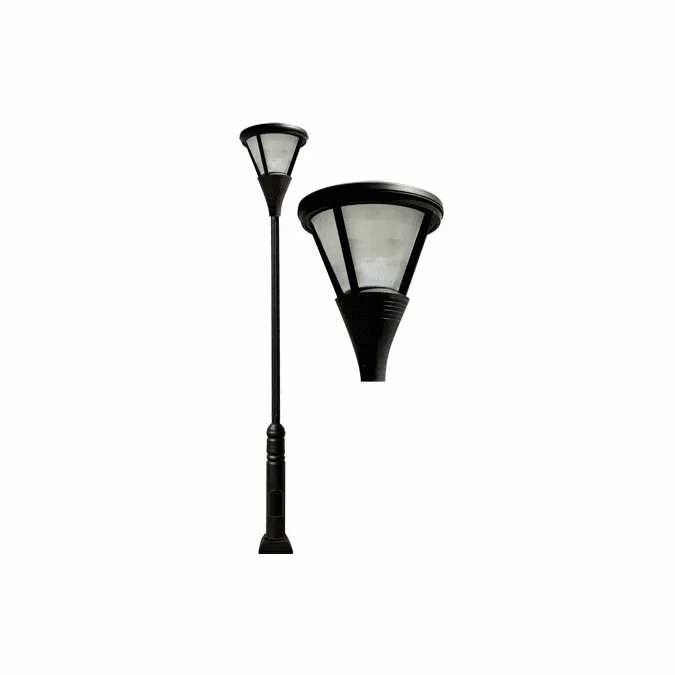 Dabmar GM5800-B Large Post Cone Shape Modern Black Outdoor Post Light Fixture