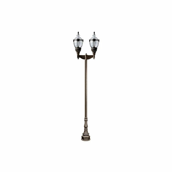 Dabmar GM8940-BZ Cast Aluminum Clear Top Decorative Bronze Outdoor Post Lighting