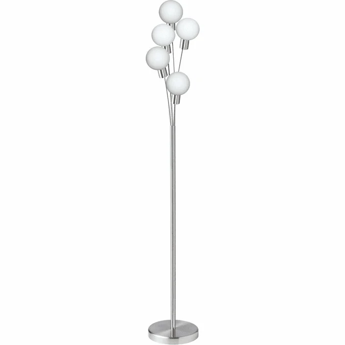 Dainolite 306F-SC Budding Branch Modern Satin Chrome / White Floor Lighting