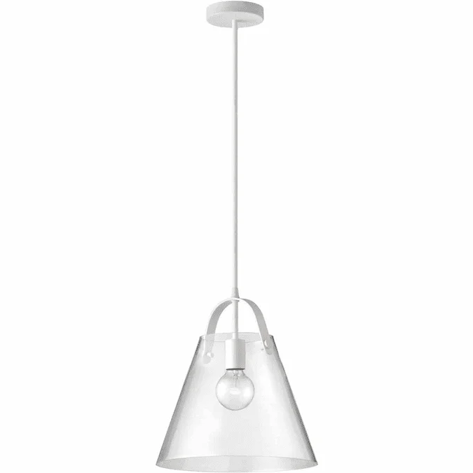 Dainolite 871P-WH Polly Modern White 13″ Pendant Lighting