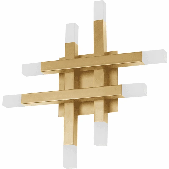 Dainolite ACS-1432W-AGB-FR Acasia Modern Aged Brass LED Lamp Sconce