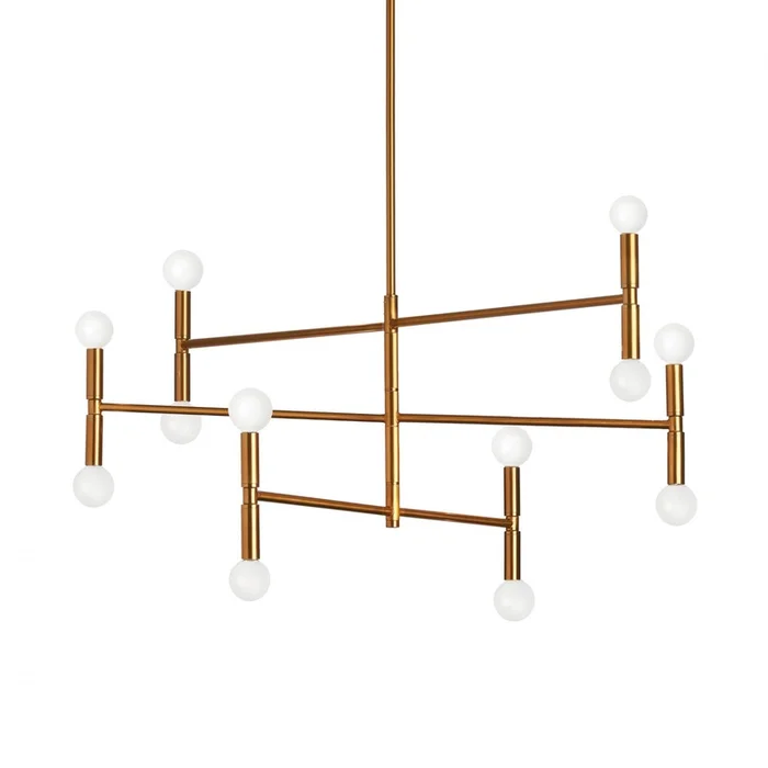 Dainolite Ava 12 Light Chandelier Medium Vintage Bronze Finish Lamp|Lustre moyen Ava de Dainolite avec fini bronze rtro et 12ampoules