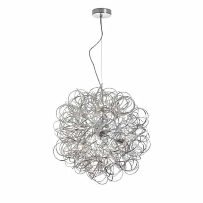 Dainolite Baya 6 Light Tubular Pendant Polished Chrome Finish Lamp|Luminaire suspendu tubulaire Baya de Dainolite avec fini chrom poli et 6ampoules