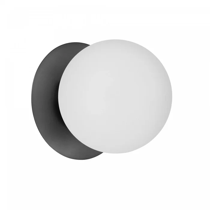 Dainolite Burlat 1 Light Wall Sconce Matte Black White Glass Lamp|Applique murale Burlat de Dainolite en verre blanc, avec fini noir mat et 1ampoule