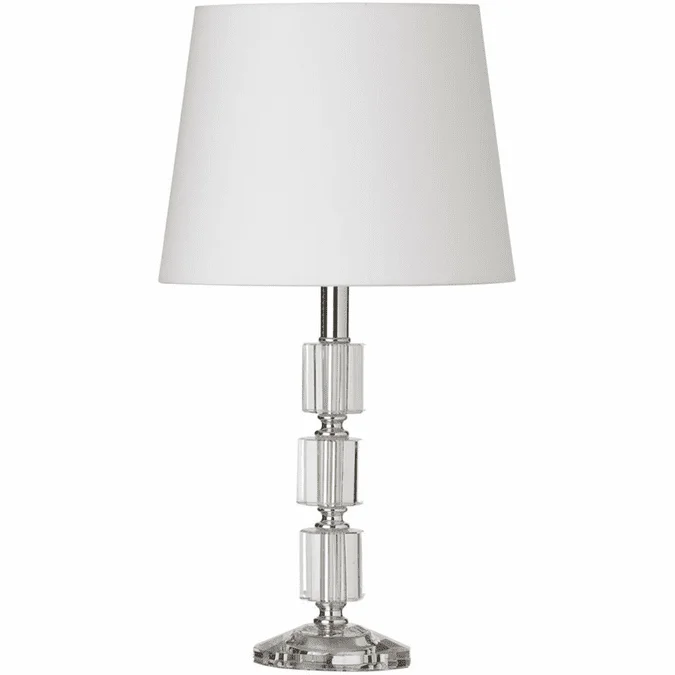 Dainolite C11T-PC Crystal Modern Polished Chrome / Clear Side Table Lamp