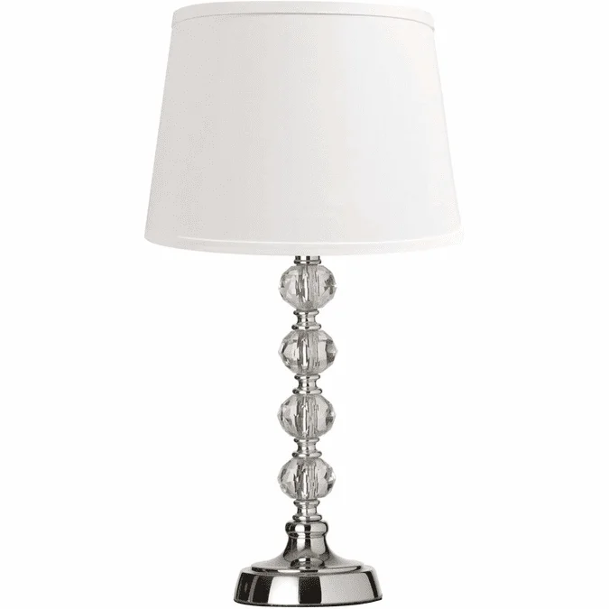 Dainolite C13T-PC Crystal Modern Polished Chrome / Clear Side Table Lamp