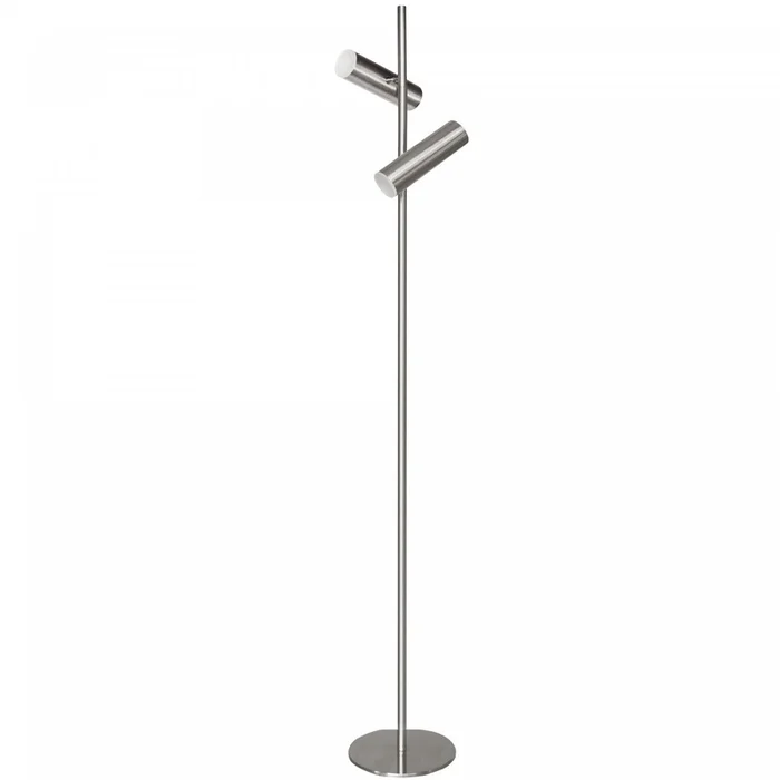 Dainolite Constance Floor Lamp 12w Satin Chrome Frosted Acrylic Diffuser|Lampe pied Constance de Dainolite en acrylique givr qui diffuse la lumire, avec fini chrom satin et ampoule de 12W