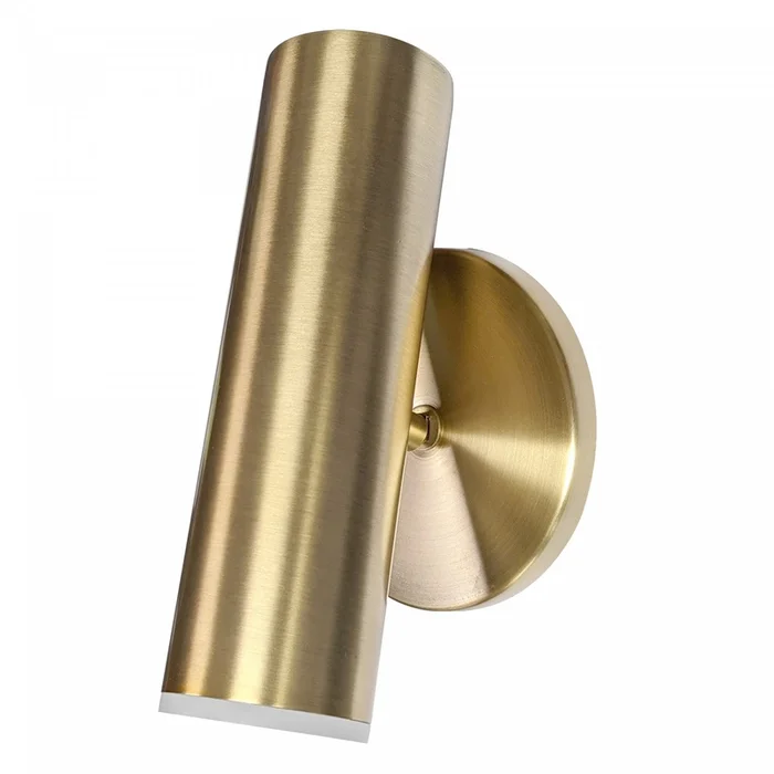 Dainolite Constance LED Wall Sconce 6w Aged Brass Frosted Acrylic Diffuser Lamp|Applique murale Constance de Dainolite en acrylique givr qui diffuse la lumire, avec fini laiton vieilli et ampoule DEL de 6W