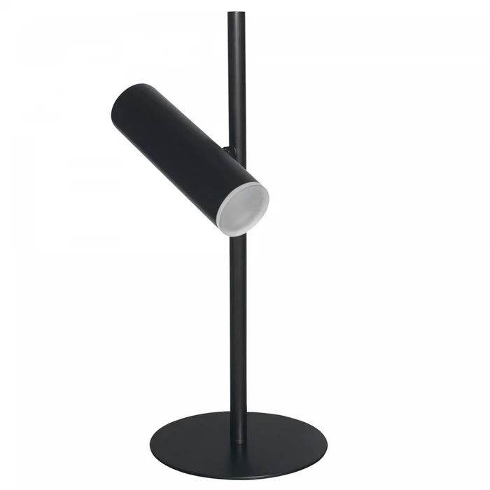 Dainolite Constance Table Lamp 6w Matte Black Finish Frosted Acrylic Diffuser|Lampe de table Constance de Dainolite en acrylique givr qui diffuse la lumire, avec fini noir mat et ampoule de 6W