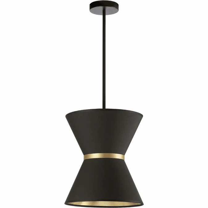 Dainolite CTN-121P-MB-698 Caterine Contemporary Black 12″ Drop Lighting Fixture