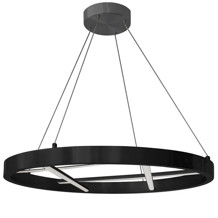 Dainolite Dante LED Chandelier 40w Matte Black White Silicone Diffuser Lamp|Lustre Dante de Dainolite en silicone blanc qui diffuse la lumire, avec fini noir mat et ampoule DEL de 40W