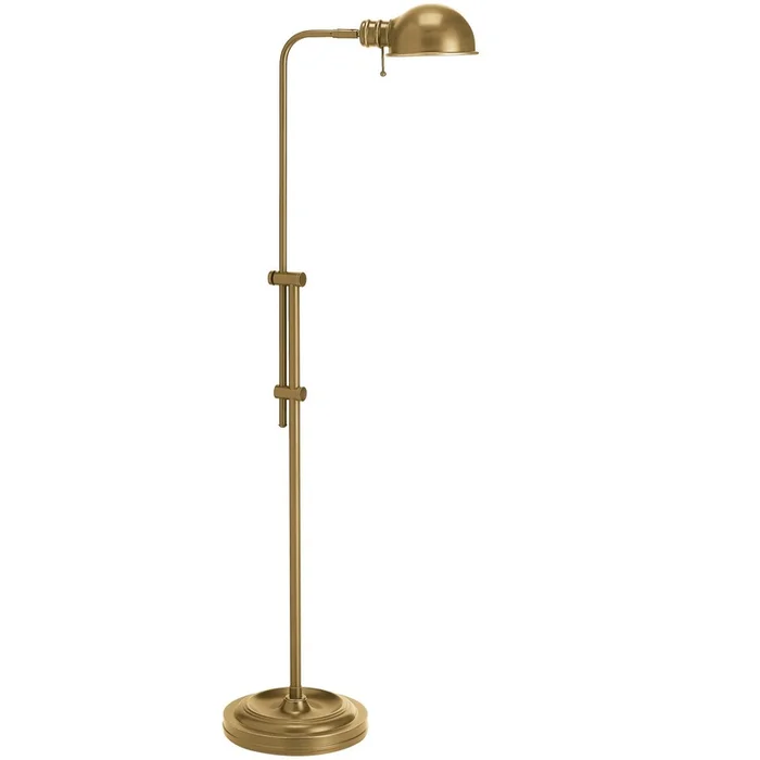 Dainolite Fedora 1 Light Adjustable Pharmacy Floor Lamp Aged Brass|Lampe pied de pharmacie Fedora rglable de Dainolite avec fini laiton vieilli et 1ampoule
