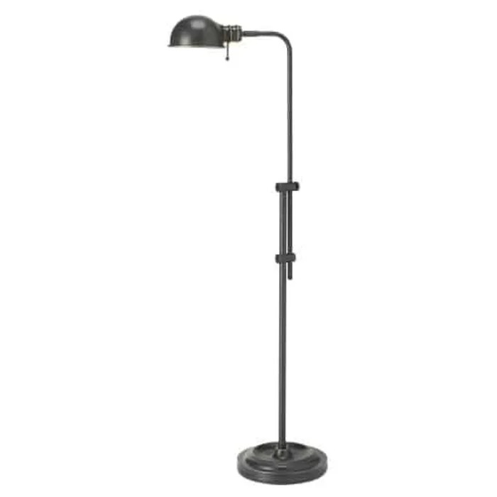 Dainolite Fedora Floor Lamp Oil Brushed Bronze Adjustable Arm And Shade|Lampe pied Fedora de Dainolite avec abat-jour, bras rglable et fini bronze bross huil