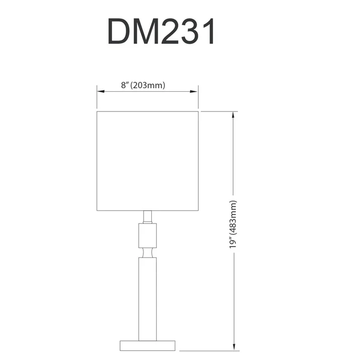 Dainolite Fernanda 1 Light Table Lamp Matte Black White Shade|Lampe de table Fernanda de Dainolite avec abat-jour blanc, fini noir mat et 1ampoule - Image 2