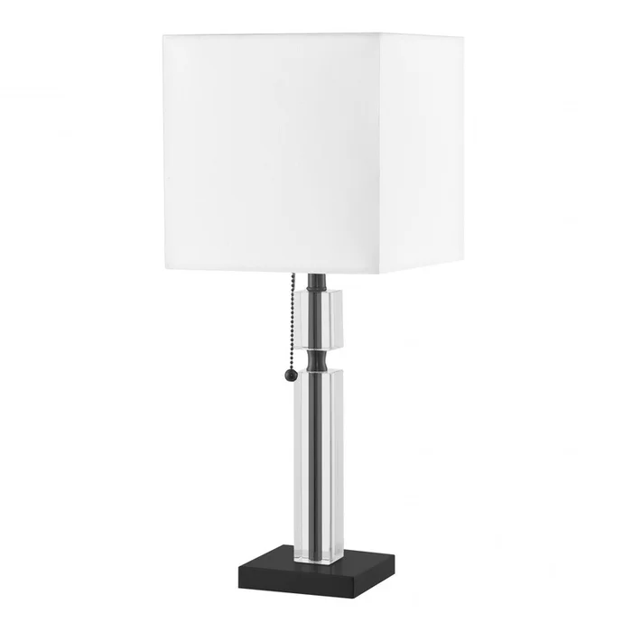 Dainolite Fernanda 1 Light Table Lamp Matte Black White Shade|Lampe de table Fernanda de Dainolite avec abat-jour blanc, fini noir mat et 1ampoule