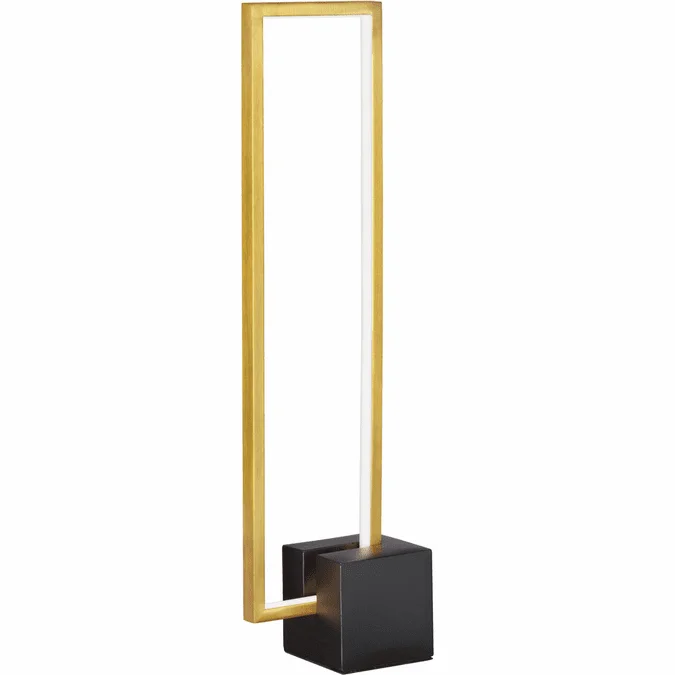 Dainolite FLN-LEDT25-AGB-MB Florence Modern Aged Brass / Black LED Table Lamp