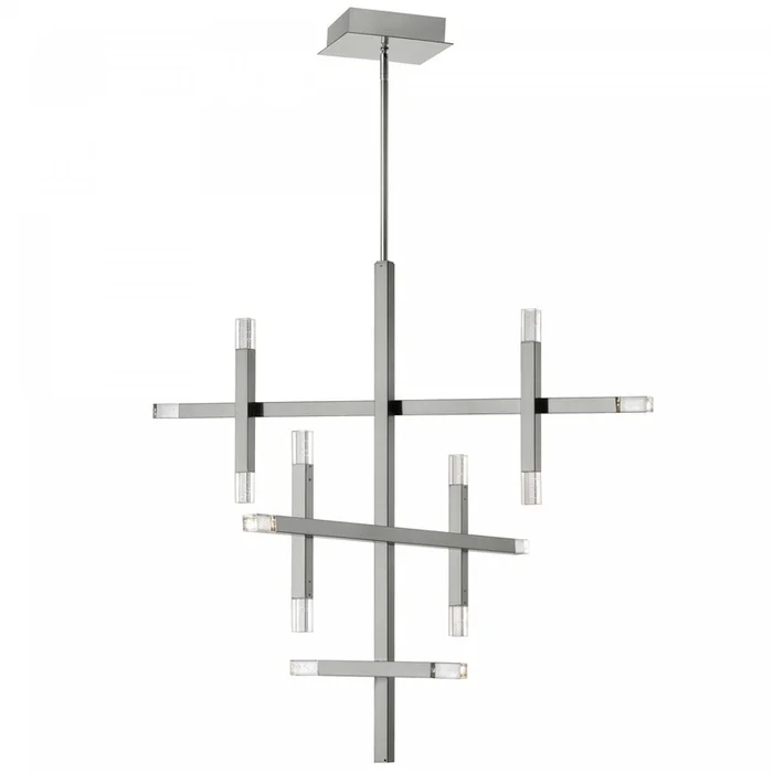 Dainolite Francesca Chandelier 42w Polished Chrome Acrylic Diffuser Lamp|Lustre Francesca de Dainolite en acrylique qui diffuse la lumire, avec fini chrom poli et ampoule de 42W