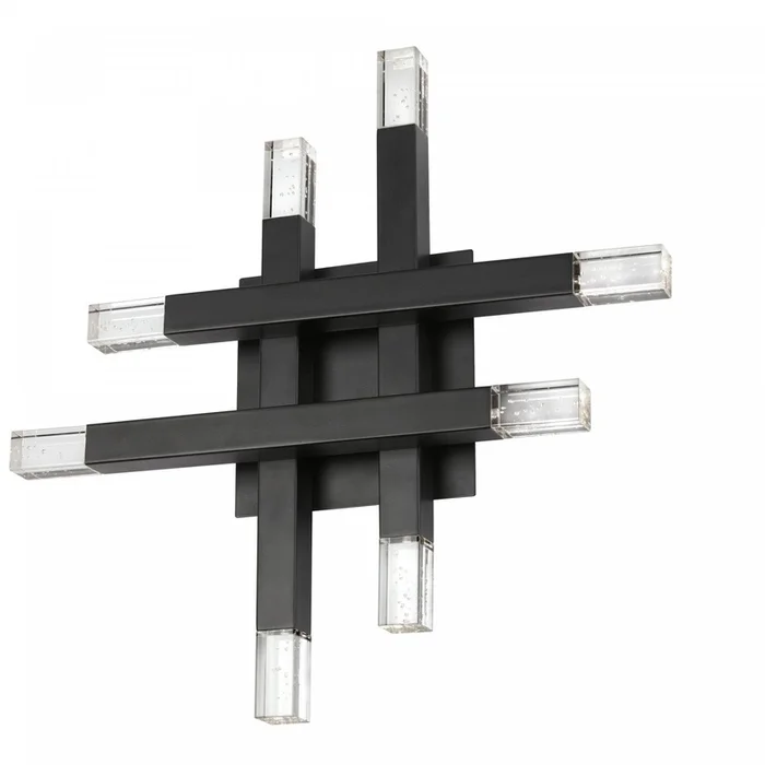 Dainolite Francesca Wall Sconce 24w Matte Black Acrylic Diffuser Lamp|Applique murale Francesca de Dainolite en acrylique qui diffuse la lumire, avec fini noir mat et ampoule de 24W
