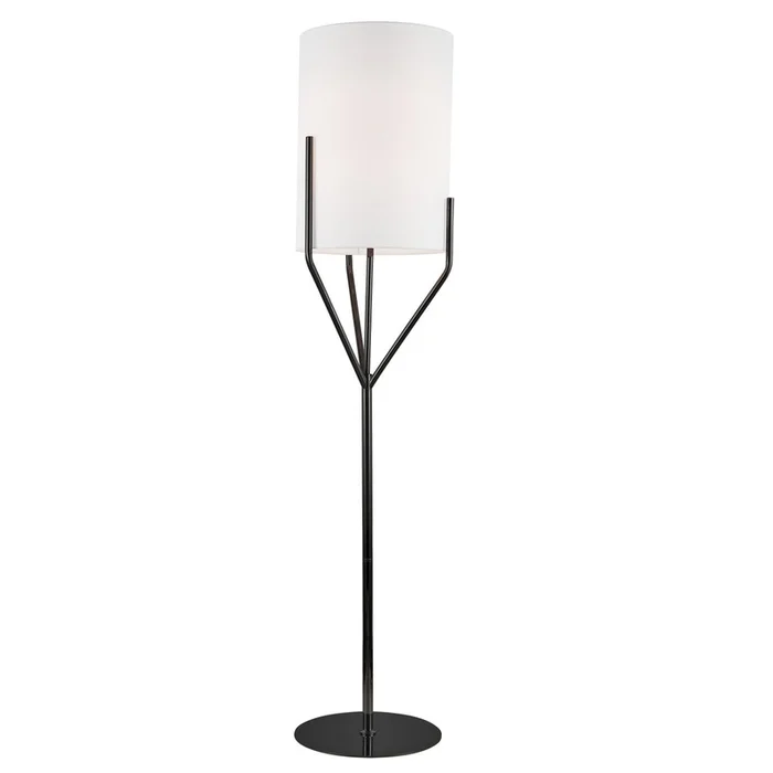 Dainolite Khloe 1 Light Floor Lamp Matte Black White Shade|Lampe pied Khloe de Dainolite avec abat-jour blanc, fini noir mat et 1ampoule