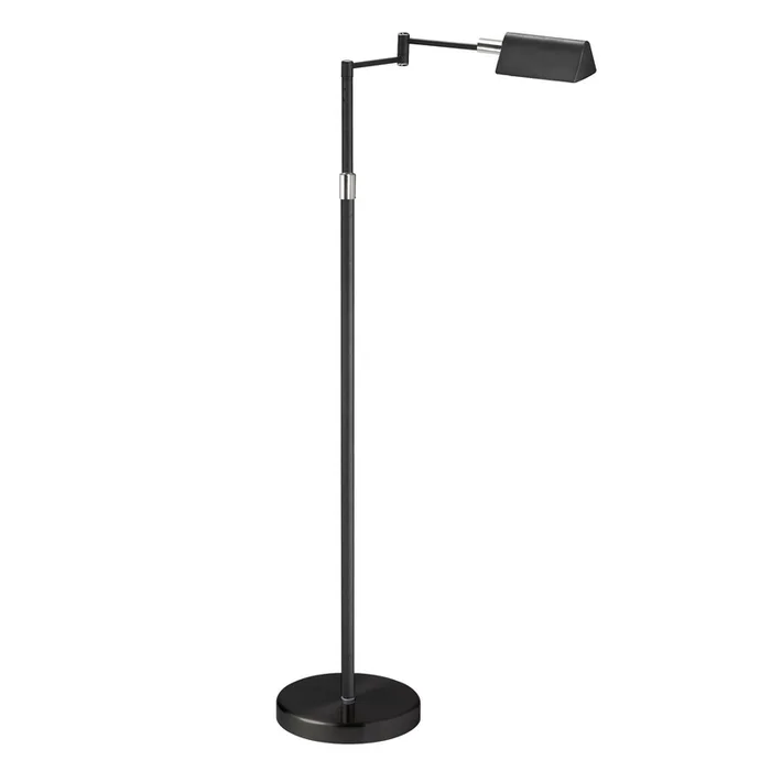 Dainolite LED Swing Arm Floor Lamp 9w Black Finish|Lampe pied de Dainolite bras articul, avec fini noir et ampoule DEL de 9W